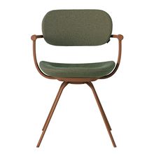 ［ 公式ストアモデル ・ 組立式 ] バーテブラ03 （vertebra03） 4本脚 （ 座面回転 ） KG-855SD-F2Q3C 本体 :  F2 / チェスナットブラウン ［ SD張地 : Q3 / リーフグリーン ]