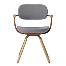 ［ 公式ストアモデル ・ 組立式 ] バーテブラ03 （vertebra03） 4本脚 （ 座面回転 ） KG-877KC-F212C　木タイプ / オークライト 本体 :  F2 / チェスナットブラウン ［ Knoll Textiles KC張地 : 12 / Mineral ]