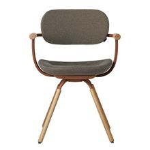 ［ 公式ストアモデル ・ 組立式 ] バーテブラ03 （vertebra03） 4本脚 （ 座面回転 ） KG-877SD-F2F1C　木タイプ / オークライト 本体 :  F2 / チェスナットブラウン ［ SD張地 : F1 / トープブラウン ]