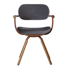 ［ 公式ストアモデル ・ 組立式 ] バーテブラ03 （vertebra03） 4本脚 （ 座面回転 ） KG-899CD-F2W2C　木タイプ / オークダーク 本体 :  F2 / チェスナットブラウン ［ CD張地 : W2 / オフブラックW ]