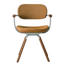 ［ 公式ストアモデル ・ 組立式 ] バーテブラ03 （vertebra03） 4本脚 （ 座面回転 ） KG-899CD-L4Y2C　木タイプ / オークダーク 本体 :  L4 / ペールオリーブ ［ CD張地 : Y2 / ディープイエロー ]