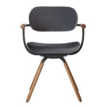 ［ 公式ストアモデル ・ 組立式 ] バーテブラ03 （vertebra03） 4本脚 （ 座面回転 ） KG-899CD-T1W2C　木タイプ / オークダーク 本体 :  T1 / ブラックT ［ CD張地 : W2 / オフブラックW ]