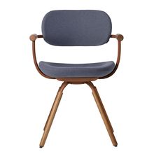 ［ 公式ストアモデル ・ 組立式 ] バーテブラ03 （vertebra03） 4本脚 （ 座面回転 ） KG-899KC-F214C　木タイプ / オークダーク 本体 :  F2 / チェスナットブラウン ［ Knoll Textiles KC張地 : 14 / Granite ]