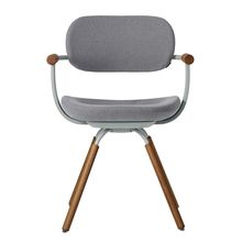 ［ 公式ストアモデル ・ 組立式 ] バーテブラ03 （vertebra03） 4本脚 （ 座面回転 ） KG-899KC-L412C　木タイプ / オークダーク 本体 :  L4 / ペールオリーブ ［ Knoll Textiles KC張地 : 12 / Mineral ]