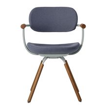 ［ 公式ストアモデル ・ 組立式 ] バーテブラ03 （vertebra03） 4本脚 （ 座面回転 ） KG-899KC-L414C　木タイプ / オークダーク 本体 :  L4 / ペールオリーブ ［ Knoll Textiles KC張地 : 14 / Granite ]