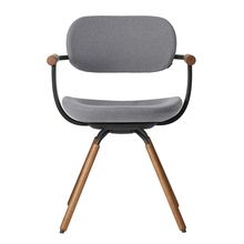 ［ 公式ストアモデル ・ 組立式 ] バーテブラ03 （vertebra03） 4本脚 （ 座面回転 ） KG-899KC-T112C　木タイプ / オークダーク 本体 :  T1 / ブラックT ［ Knoll Textiles KC張地 : 12 / Mineral ]