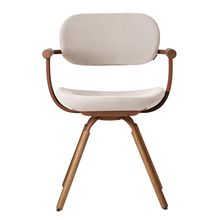 ［ 公式ストアモデル ・ 組立式 ] バーテブラ03 （vertebra03） 4本脚 （ 座面回転 ） KG-899KS-F213C　木タイプ / オークダーク 本体 :  F2 / チェスナットブラウン ［ Knoll Textiles KS張地 : 13 / Grain ]