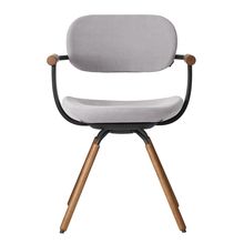 ［ 公式ストアモデル ・ 組立式 ] バーテブラ03 （vertebra03） 4本脚 （ 座面回転 ） KG-899KS-T114C　木タイプ / オークダーク 本体 :  T1 / ブラックT ［ Knoll Textiles KS張地 : 14 / Foil ]