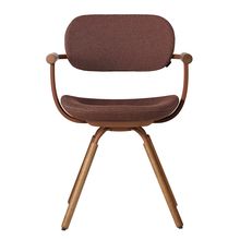 ［ 公式ストアモデル ・ 組立式 ] バーテブラ03 （vertebra03） 4本脚 （ 座面回転 ） KG-899SD-F2D9C　木タイプ / オークダーク 本体 :  F2 / チェスナットブラウン ［ SD張地 : D9 / ディープオレンジ ]