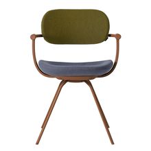 [ 公式ストアモデル ・ 組立式 ] バーテブラ03 ( vertebra03 ) 4本脚 （ 座面回転 ） KG855KCF14C23C 本体 : F2 / チェスナットブラウン KC張地コンビ張り 座 : 14 / Granite×背 : 23 / Fern ]