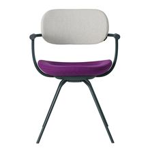 [ 公式ストアモデル ・ 組立式 ] バーテブラ03 ( vertebra03 ) 4本脚 （ 座面回転 ） KG855KCG24C2C 本体 : G1 / ダークグリーン KC張地コンビ張り 座 : 24 / Iris×背 : 2 / Gravel ]