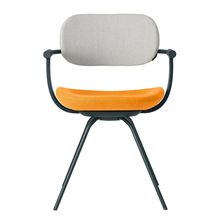 [ 公式ストアモデル ・ 組立式 ] バーテブラ03 ( vertebra03 ) 4本脚 （ 座面回転 ） KG855KCG4C2C 本体 : G1 / ダークグリーン KC張地コンビ張り 座 : 4 / Zest×背 : 2 / Gravel ]