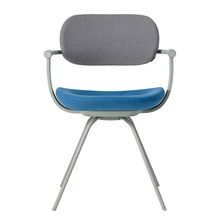 [ 公式ストアモデル ・ 組立式 ] バーテブラ03 ( vertebra03 ) 4本脚 （ 座面回転 ） KG855KCL10C12C 本体 : L4 / ペールオリーブ KC張地コンビ張り 座 : 10 / Ocean×背 : 12 / Mineral ]