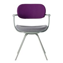 [ 公式ストアモデル ・ 組立式 ] バーテブラ03 ( vertebra03 ) 4本脚 （ 座面回転 ） KG855KCL12C24C 本体 : L4 / ペールオリーブ KC張地コンビ張り 座 : 12 / Mineral×背 : 24 / Iris ]