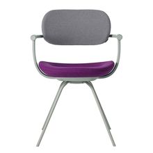 [ 公式ストアモデル ・ 組立式 ] バーテブラ03 ( vertebra03 ) 4本脚 （ 座面回転 ） KG855KCL24C12C 本体 : L4 / ペールオリーブ KC張地コンビ張り 座 : 24 / Iris×背 : 12 / Mineral ]