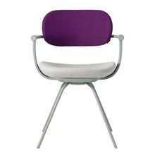 [ 公式ストアモデル ・ 組立式 ] バーテブラ03 ( vertebra03 ) 4本脚 （ 座面回転 ） KG855KCL2C24C 本体 : L4 / ペールオリーブ KC張地コンビ張り 座 : 2 / Gravel×背 : 24 / Iris ]