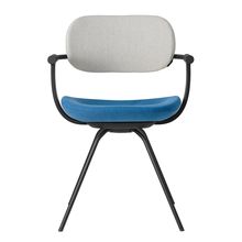 [ 公式ストアモデル ・ 組立式 ] バーテブラ03 ( vertebra03 ) 4本脚 （ 座面回転 ） KG855KCT10C2C 本体 : T1 / ブラックT KC張地コンビ張り 座 : 10 / Ocean×背 : 2 / Gravel ]