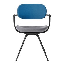 [ 公式ストアモデル ・ 組立式 ] バーテブラ03 ( vertebra03 ) 4本脚 （ 座面回転 ） KG855KCT12C10C 本体 : T1 / ブラックT KC張地コンビ張り 座 : 12 / Mineral×背 : 10 / Ocean ]