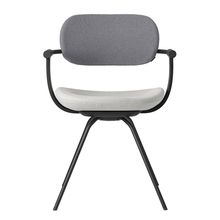 [ 公式ストアモデル ・ 組立式 ] バーテブラ03 ( vertebra03 ) 4本脚 （ 座面回転 ） KG855KCT2C12C 本体 : T1 / ブラックT KC張地コンビ張り 座 : 2 / Gravel×背 : 12 / Mineral ]