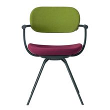 ［ 公式ストアモデル ・ 組立式 ] バーテブラ03 （vertebra03） 4本脚 （ 座面回転 ） KG855KSG10S8C 本体 :  G1 / ダークグリーン ［ KS張地コンビ張り 座 : 10 / Cranberry×背 : 8 / Basil ]