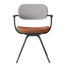 ［ 公式ストアモデル ・ 組立式 ] バーテブラ03 （vertebra03） 4本脚 （ 座面回転 ） KG855KSG11S14C 本体 :  G1 / ダークグリーン ［ KS張地コンビ張り 座 : 11 / Penny×背 : 14 / Foil ]