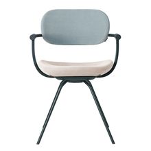 ［ 公式ストアモデル ・ 組立式 ] バーテブラ03 （vertebra03） 4本脚 （ 座面回転 ） KG855KSG13S5C 本体 :  G1 / ダークグリーン ［ KS張地コンビ張り 座 : 13 / Grain×背 : 5 / Sea Breeze ]