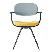 ［ 公式ストアモデル ・ 組立式 ] バーテブラ03 （vertebra03） 4本脚 （ 座面回転 ） KG855KSG4S5C 本体 :  G1 / ダークグリーン ［ KS張地コンビ張り 座 : 4 / Mustard×背 : 5 / Sea Breeze ]