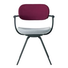 ［ 公式ストアモデル ・ 組立式 ] バーテブラ03 （vertebra03） 4本脚 （ 座面回転 ） KG855KSG5S10C 本体 :  G1 / ダークグリーン ［ KS張地コンビ張り 座 : 5 / Sea Breeze×背 : 10 / Cranberry ]