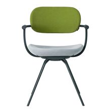 ［ 公式ストアモデル ・ 組立式 ] バーテブラ03 （vertebra03） 4本脚 （ 座面回転 ） KG855KSG5S8C 本体 :  G1 / ダークグリーン ［ KS張地コンビ張り 座 : 5 / Sea Breeze×背 : 8 / Basil ]