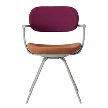 ［ 公式ストアモデル ・ 組立式 ] バーテブラ03 （vertebra03） 4本脚 （ 座面回転 ） KG855KSL11S10C 本体 :  L4 / ペールオリーブ ［ KS張地コンビ張り 座 : 11 / Penny×背 : 10 / Cranberry ]