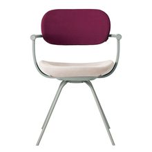 ［ 公式ストアモデル ・ 組立式 ] バーテブラ03 （vertebra03） 4本脚 （ 座面回転 ） KG855KSL13S10C 本体 :  L4 / ペールオリーブ ［ KS張地コンビ張り 座 : 13 / Grain×背 : 10 / Cranberry ]