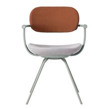 ［ 公式ストアモデル ・ 組立式 ] バーテブラ03 （vertebra03） 4本脚 （ 座面回転 ） KG855KSL14S11C 本体 :  L4 / ペールオリーブ ［ KS張地コンビ張り 座 : 14 / Foil×背 : 11 / Penny ]