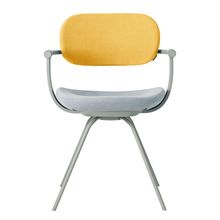 ［ 公式ストアモデル ・ 組立式 ] バーテブラ03 （vertebra03） 4本脚 （ 座面回転 ） KG855KSL5S4C 本体 :  L4 / ペールオリーブ ［ KS張地コンビ張り 座 : 5 / Sea Breeze×背 : 4 / Mustard ]