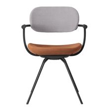 ［ 公式ストアモデル ・ 組立式 ] バーテブラ03 （vertebra03） 4本脚 （ 座面回転 ） KG855KST11S14C 本体 :  T1 / ブラックT ［ KS張地コンビ張り 座 : 11 / Penny×背 : 14 / Foil ]