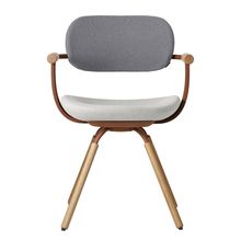 [ 公式ストアモデル ・ 組立式 ] バーテブラ03 ( vertebra03 ) 4本脚 （ 座面回転 ） KG877KCF2C12C 木タイプ / オークライト 本体 : F2 / チェスナットブラウン KC張地コンビ張り 座 : 2 / Gravel×背 : 12 / Mineral ]