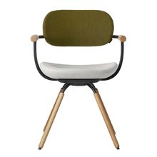 [ 公式ストアモデル ・ 組立式 ] バーテブラ03 ( vertebra03 ) 4本脚 （ 座面回転 ） KG877KCT2C23C 木タイプ / オークライト 本体 : T1 / ブラックT KC張地コンビ張り 座 : 2 / Gravel×背 : 23 / Fern ]