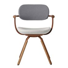 [ 公式ストアモデル ・ 組立式 ] バーテブラ03 ( vertebra03 ) 4本脚 （ 座面回転 ） KG899KCF2C12C 木タイプ / オークダーク 本体 : F2 / チェスナットブラウン KC張地コンビ張り 座 : 2 / Gravel×背 : 12 / Mineral ]