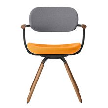 [ 公式ストアモデル ・ 組立式 ] バーテブラ03 ( vertebra03 ) 4本脚 （ 座面回転 ） KG899KCT4C12C 木タイプ / オークダーク 本体 : T1 / ブラックT KC張地コンビ張り 座 : 4 / Zest×背 : 12 / Mineral ]