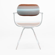 バーテブラ03 カバーリング 背もたれカバー ボーダー柄 KGP-81-BBB6 ［ ブルー × ブラウン ]