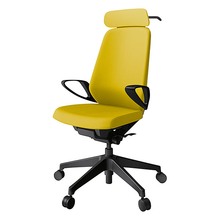 ノートチェア KJ-116PVXM-T1U5 エクストラハイバック 固定肘 ランバーサポート付 ハンガー付 抗ウイルス加工 プレーンクロスバック 抵抗付ウレタン双輪キャスター