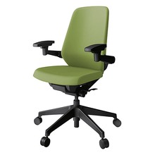 ノートチェア KJ-117PV1T1Q7 ハイバック 可動肘 ランバーサポート付 抗ウイルス加工 プレーンクロスバック ナイロン双輪キャスター