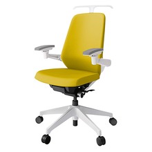 ノートチェア KJ-117PVH1W9U5 ハイバック 可動肘 ランバーサポート付 ハンガー付 抗ウイルス加工 プレーンクロスバック ナイロン双輪キャスター