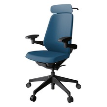 ノートチェア KJ-117PVX1T1N3 エクストラハイバック 可動肘 ランバーサポート付 ハンガー付 抗ウイルス加工 プレーンクロスバック ナイロン双輪キャスター