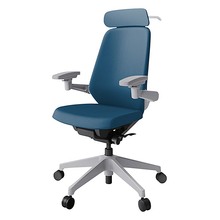 ノートチェア KJ-137PVX1GNN3 エクストラハイバック 可動肘 ランバーサポートなし ハンガー付 抗ウイルス加工 プレーンクロスバック ナイロン双輪キャスター