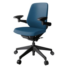 ノートチェア KJ-147PV1T1N3 ローバック 可動肘 ランバーサポートなし 抗ウイルス加工 プレーンクロスバック ナイロン双輪キャスター