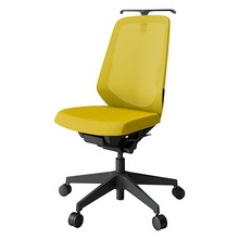 ノートチェア KJ-150JVH-T1U5 ハイバック 肘なし ランバーサポート付 ハンガー付 抗ウイルス加工 プレーンメッシュバック ナイロン双輪キャスター