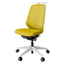 ノートチェア KJ-150JVH-W9U5 ハイバック 肘なし ランバーサポート付 ハンガー付 抗ウイルス加工 プレーンメッシュバック ナイロン双輪キャスター