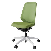 ノートチェア KJ-170JV-W9Q7 ハイバック 肘なし ランバーサポートなし 抗ウイルス加工 プレーンメッシュバック ナイロン双輪キャスター