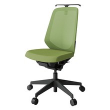 ノートチェア KJ-170JVH-T1Q7 ハイバック 肘なし ランバーサポートなし ハンガー付 抗ウイルス加工 プレーンメッシュバック ナイロン双輪キャスター