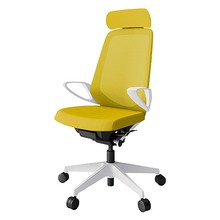 ノートチェア KJ-176JVE-W9U5 エクストラハイバック 固定肘 ランバーサポートなし 抗ウイルス加工 プレーンメッシュバック ナイロン双輪キャスター